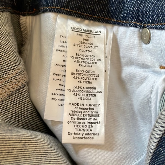 GOOD AMERICAN ALWAYS FITS DENIM SKINNY JEANS 6 8 10 Blue High Waisted Never Worn - Picture 7 of 12